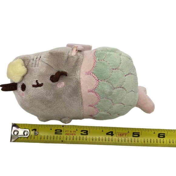 Pusheen Mermaid Cat Backpack Clip Mini Plush Stuffed Animal Toy Cute Kawaii - Picture 6 of 7